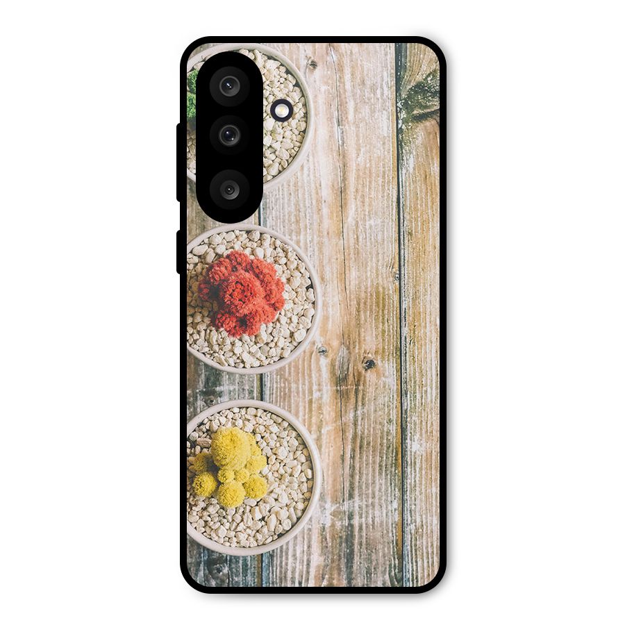 Cacti Decor Metal Back Case for Galaxy M56