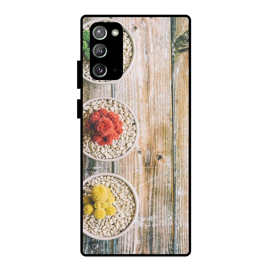 Cacti Decor Metal Back Case for Galaxy Note 20