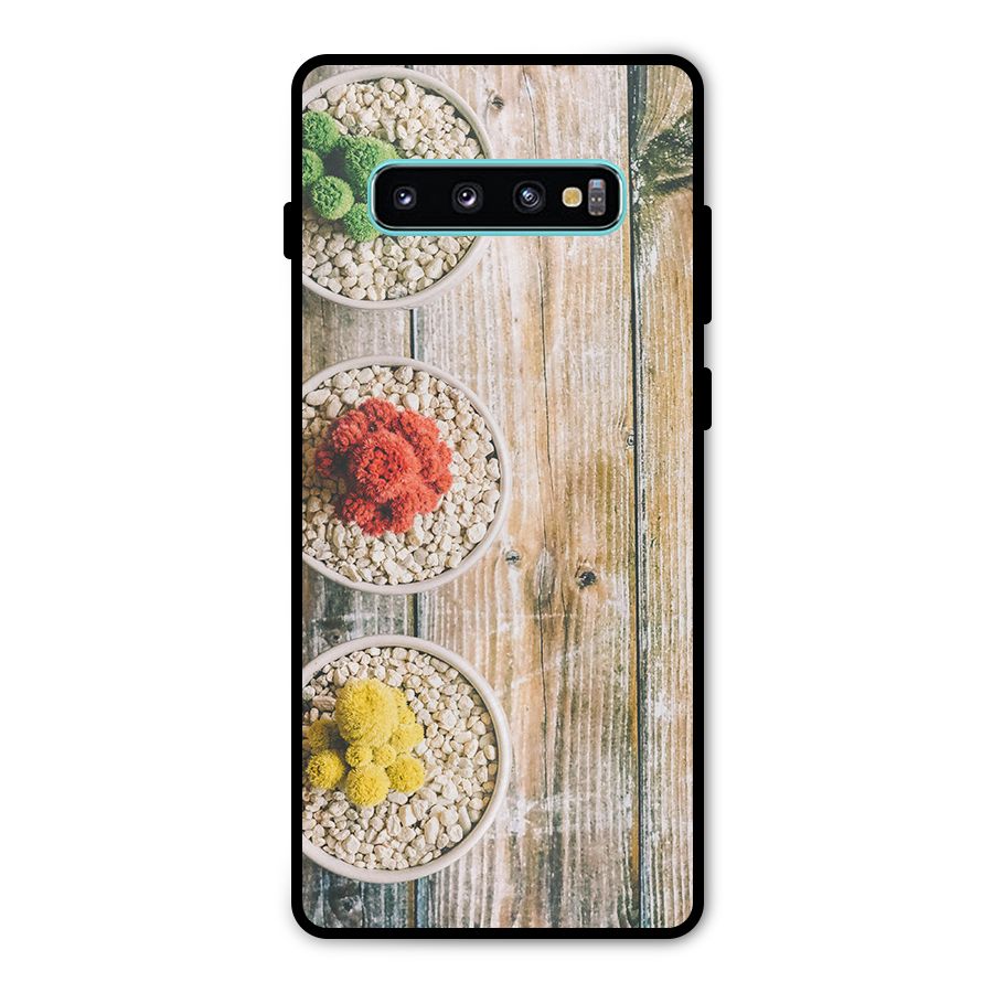 Cacti Decor Metal Back Case for Galaxy S10 Plus