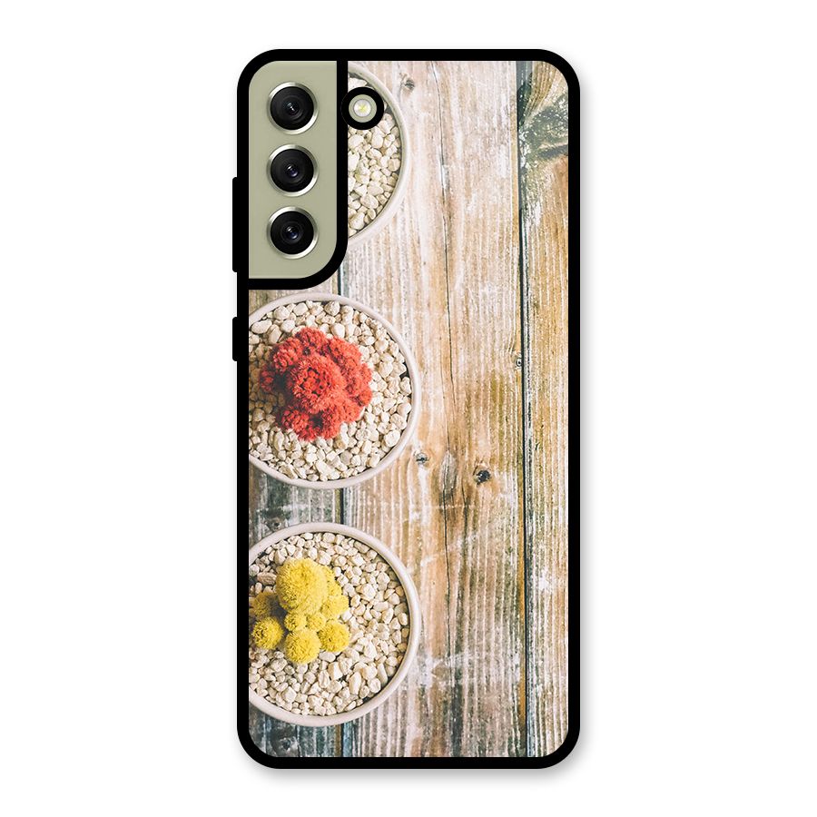 Cacti Decor Metal Back Case for Galaxy S21 FE 5G (2023)