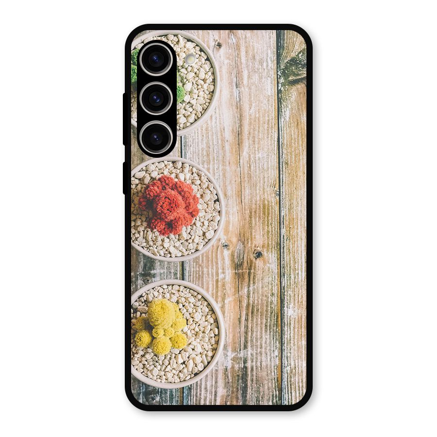 Cacti Decor Metal Back Case for Galaxy S23 Plus