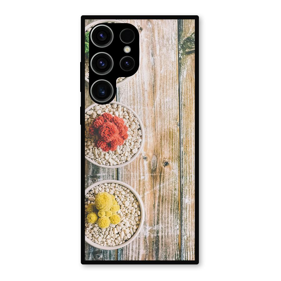Cacti Decor Metal Back Case for Galaxy S23 Ultra