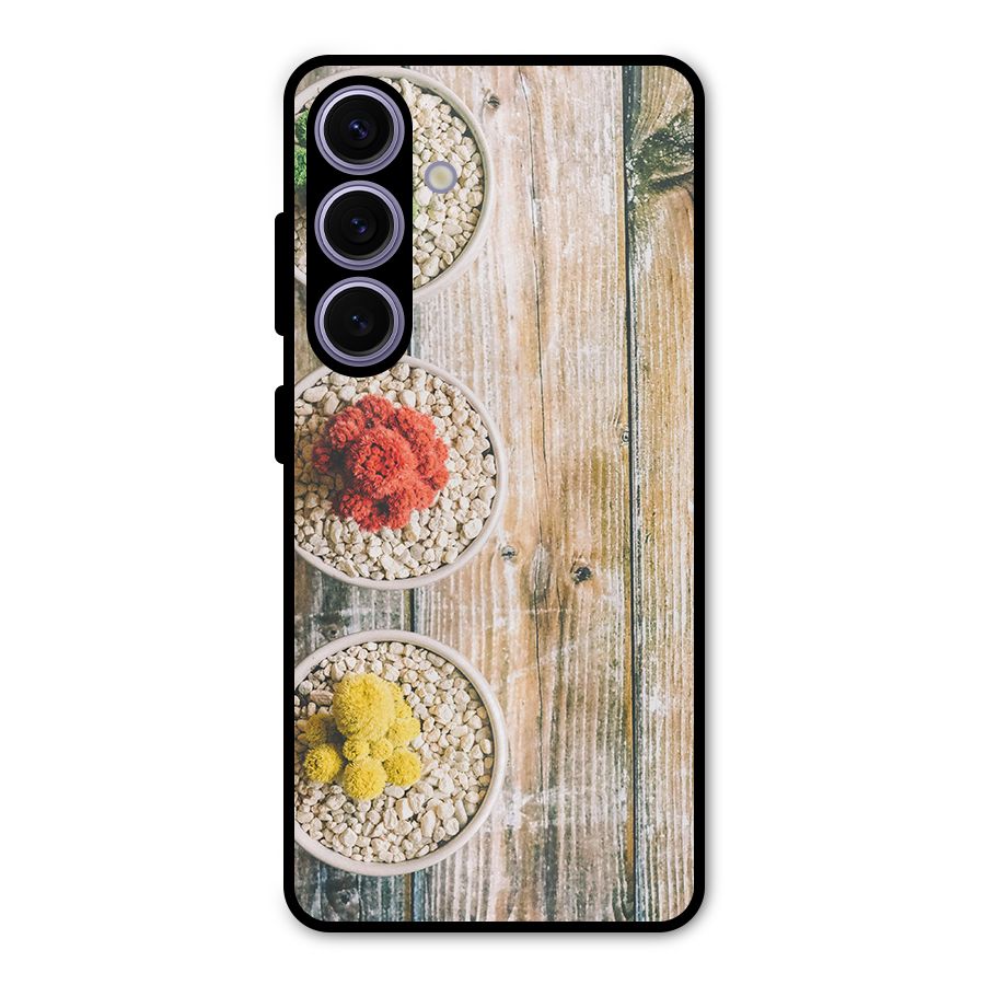 Cacti Decor Metal Back Case for Galaxy S24