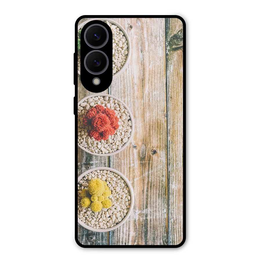 Cacti Decor Metal Back Case for Galaxy S25 Edge