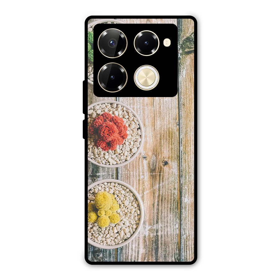 Cacti Decor Metal Back Case for Infinix Note 40 Pro