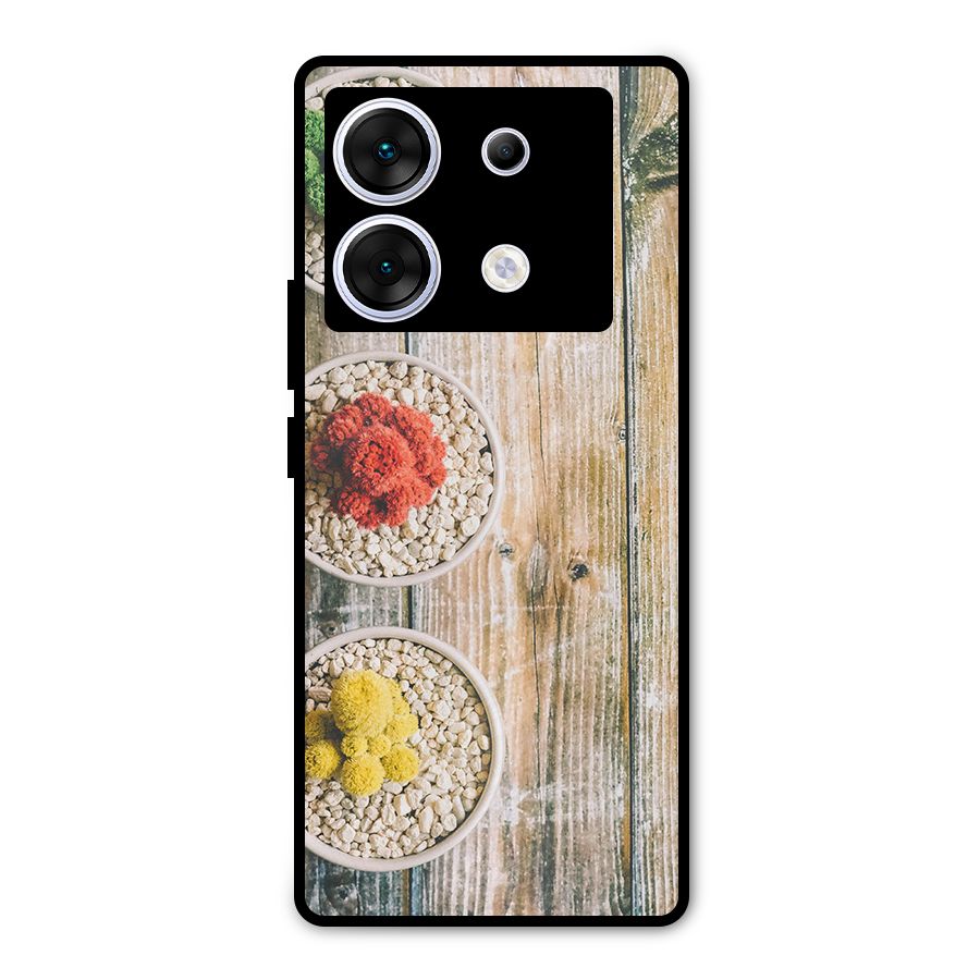 Cacti Decor Metal Back Case for Infinix Zero 30 5G