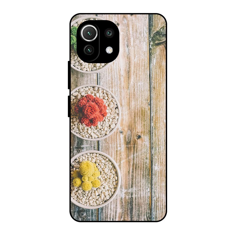 Cacti Decor Metal Back Case for Mi 11 Lite