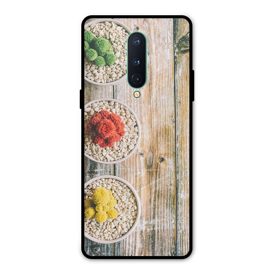 Cacti Decor Metal Back Case for OnePlus 8