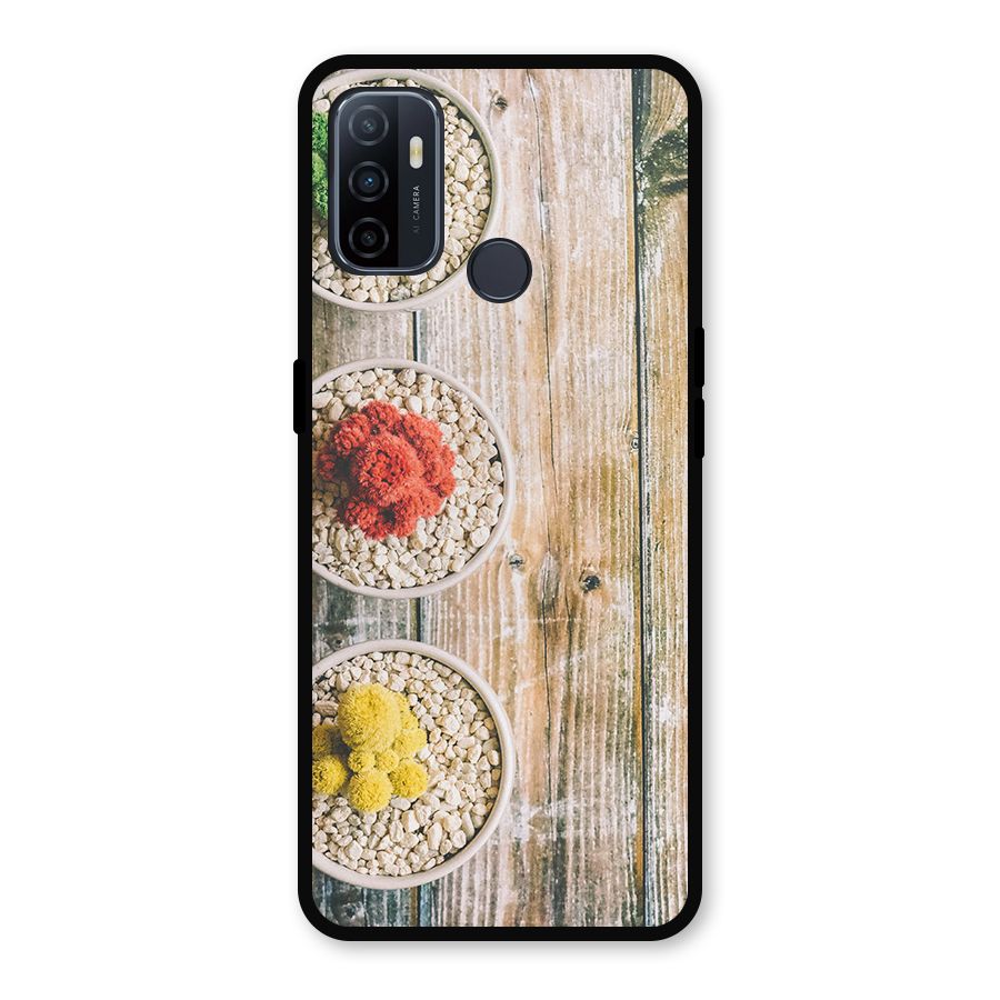 Cacti Decor Metal Back Case for Oppo A53