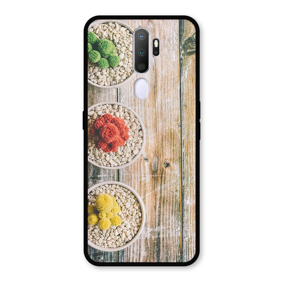 Cacti Decor Metal Back Case for Oppo A9 (2020)