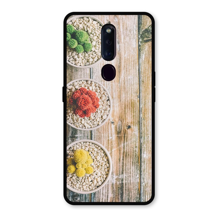 Cacti Decor Metal Back Case for Oppo F11 Pro