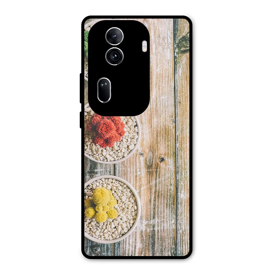 Cacti Decor Metal Back Case for Oppo Reno11 Pro 5G