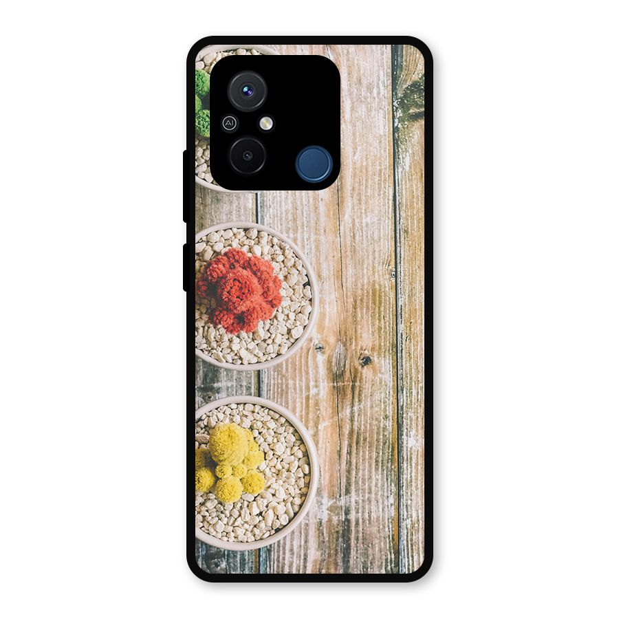 Cacti Decor Metal Back Case for Poco C55