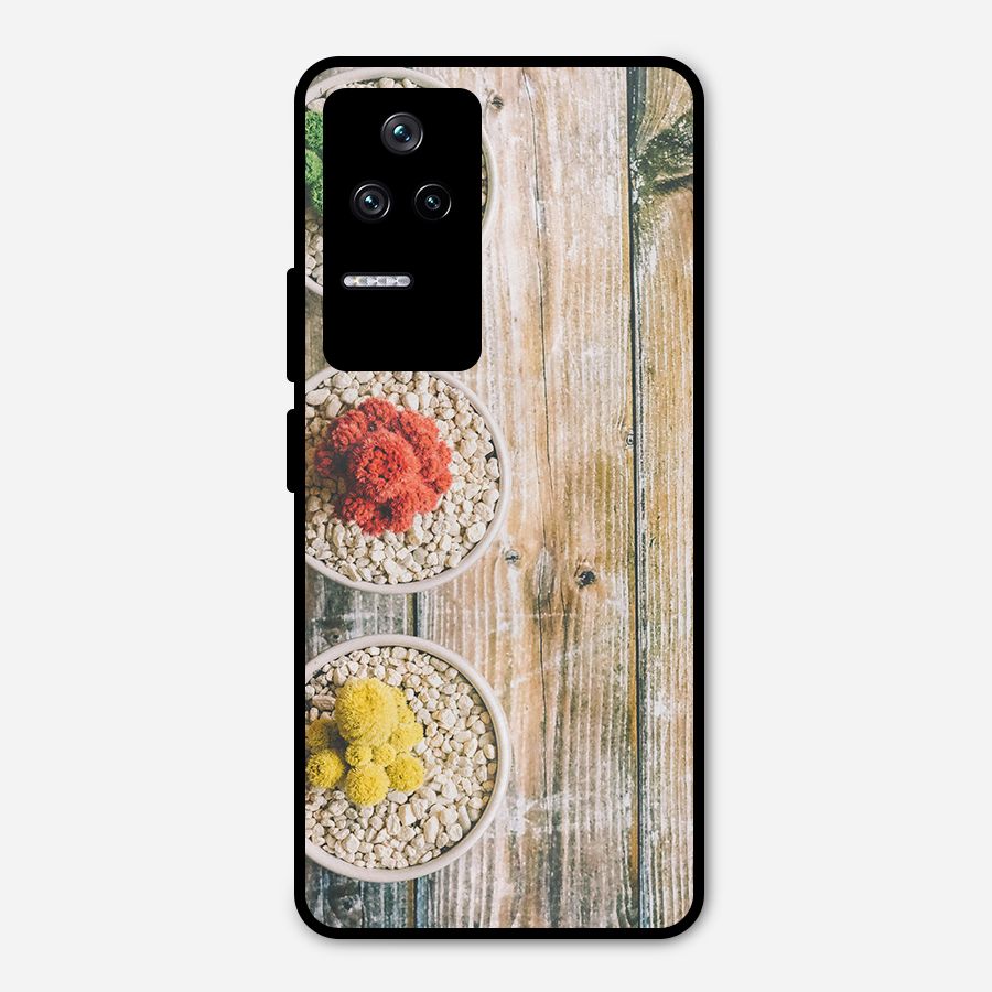 Cacti Decor Metal Back Case for Poco F4 5G
