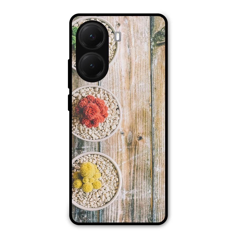 Cacti Decor Metal Back Case for Poco X7 Pro