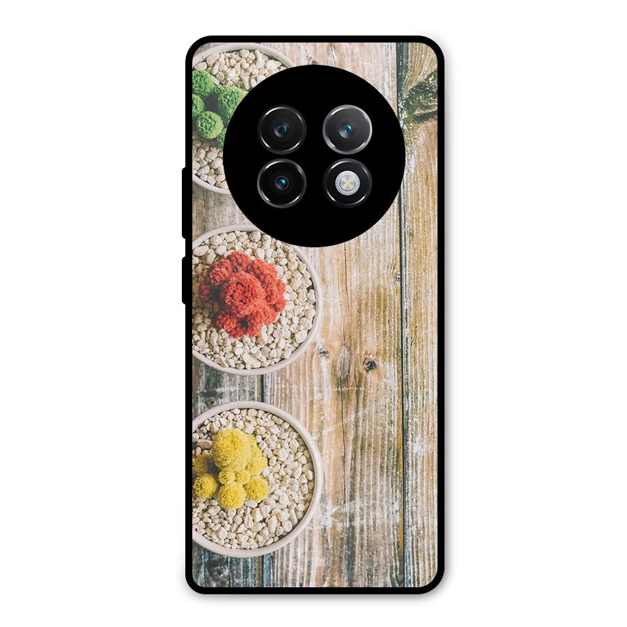 Cacti Decor Metal Back Case for Realme 13 Plus