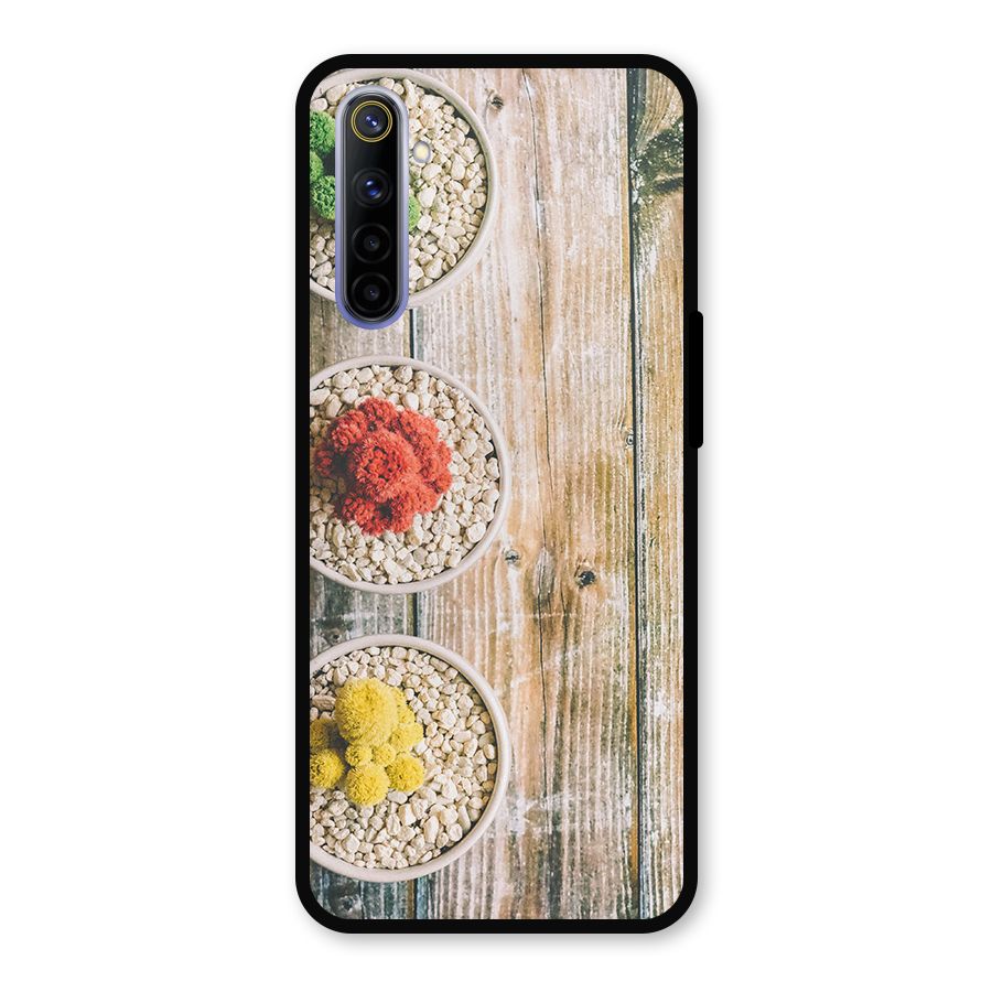 Cacti Decor Metal Back Case for Realme 6