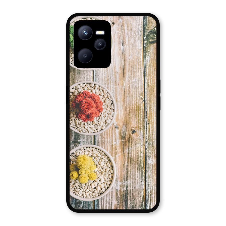 Cacti Decor Metal Back Case for Realme C35