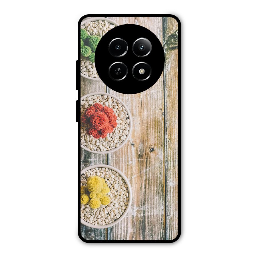 Cacti Decor Metal Back Case for Realme Narzo N65