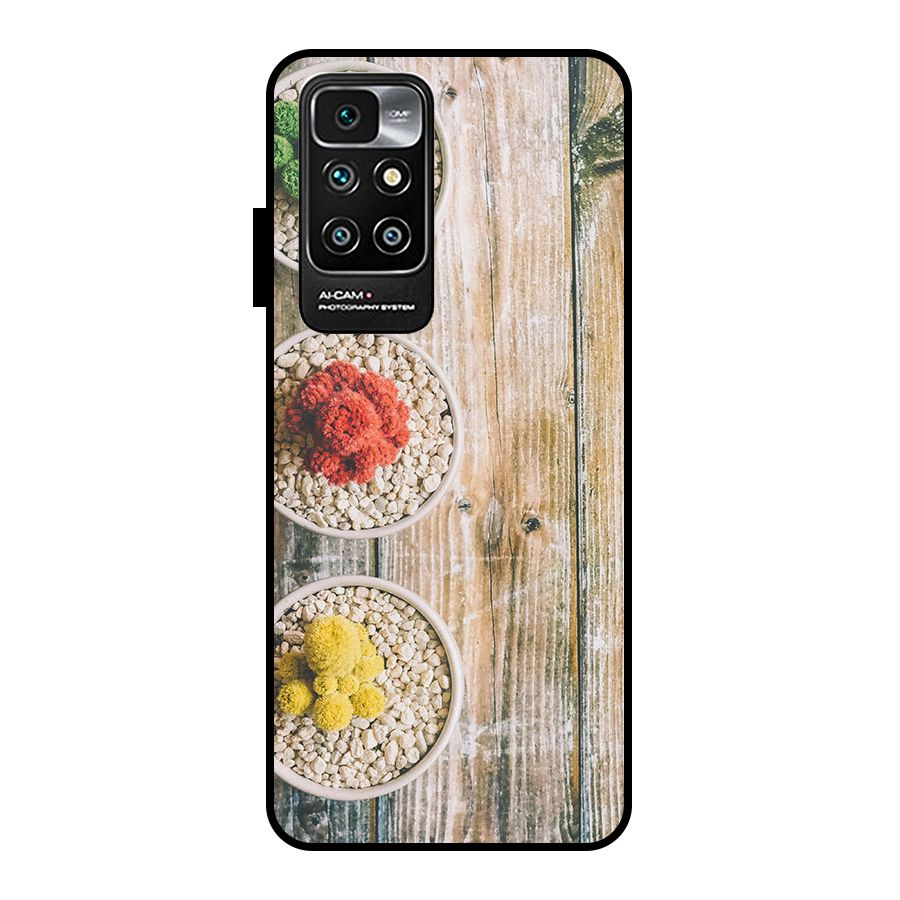 Cacti Decor Metal Back Case for Redmi 10 Prime