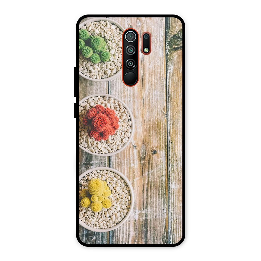 Cacti Decor Metal Back Case for Redmi 9 Prime