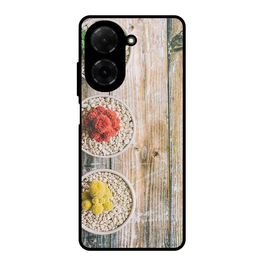 Cacti Decor Metal Back Case for Redmi A5 4G