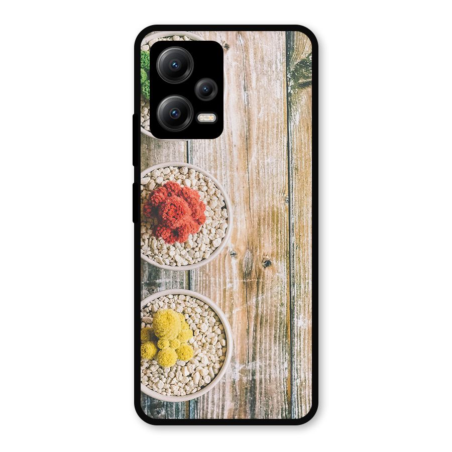 Cacti Decor Metal Back Case for Redmi Note 12 5G
