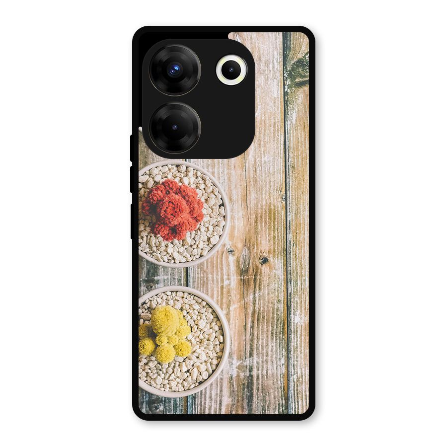 Cacti Decor Metal Back Case for Tecno Camon 20