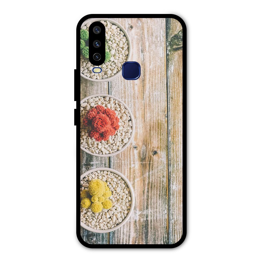 Cacti Decor Metal Back Case for Vivo V17