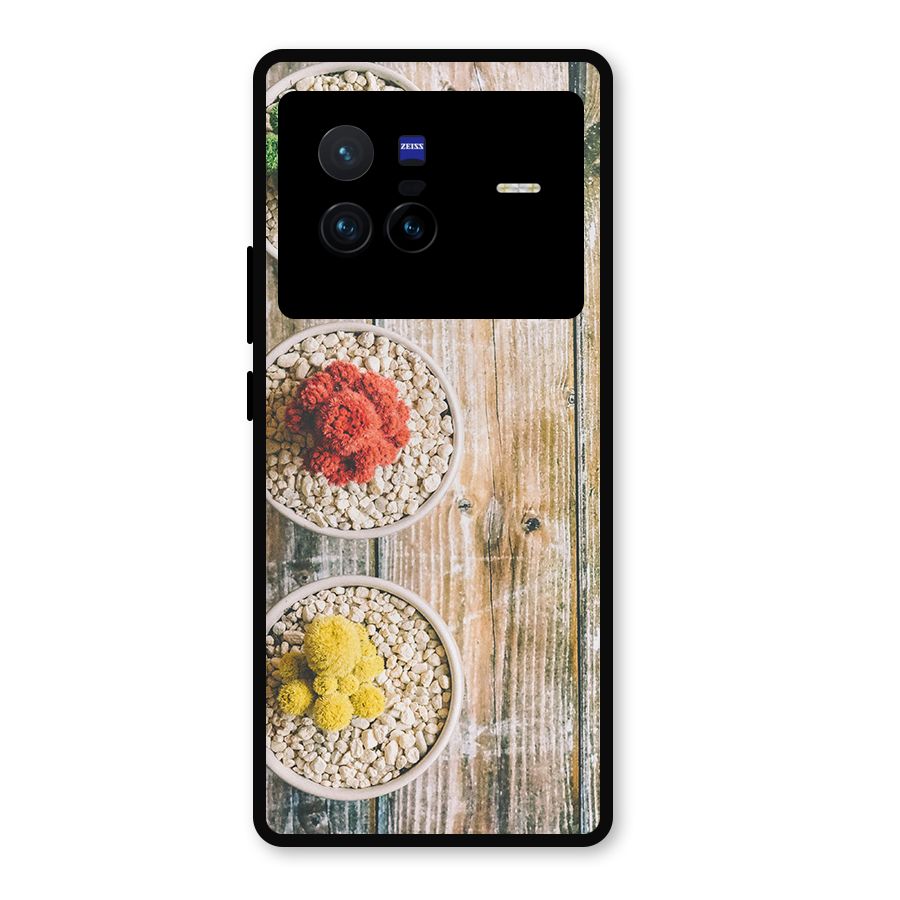 Cacti Decor Metal Back Case for Vivo X80