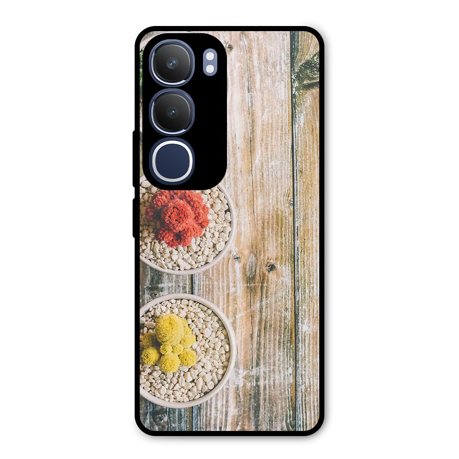 Cacti Decor Metal Back Case for Vivo Y29