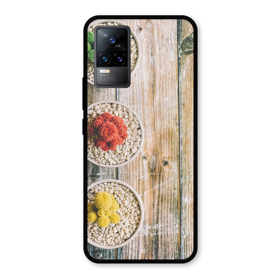 Cacti Decor Metal Back Case for Vivo Y73