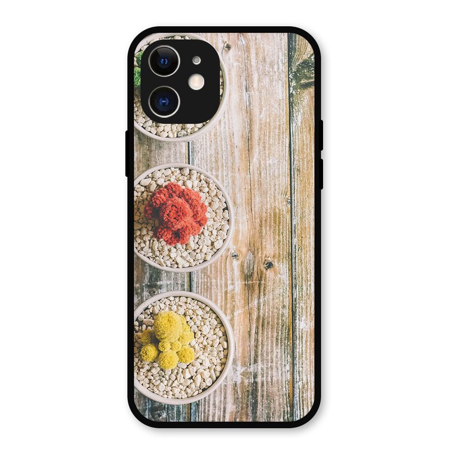 Cacti Decor Metal Back Case for iPhone 12