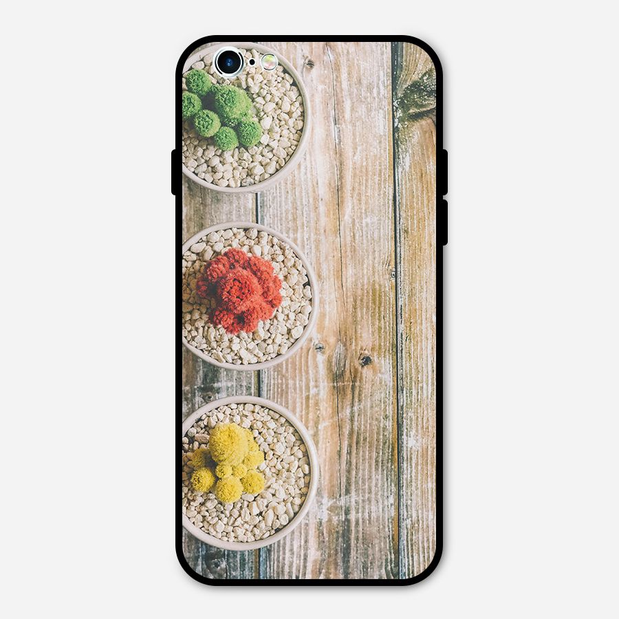 Cacti Decor Metal Back Case for iPhone 6 6s