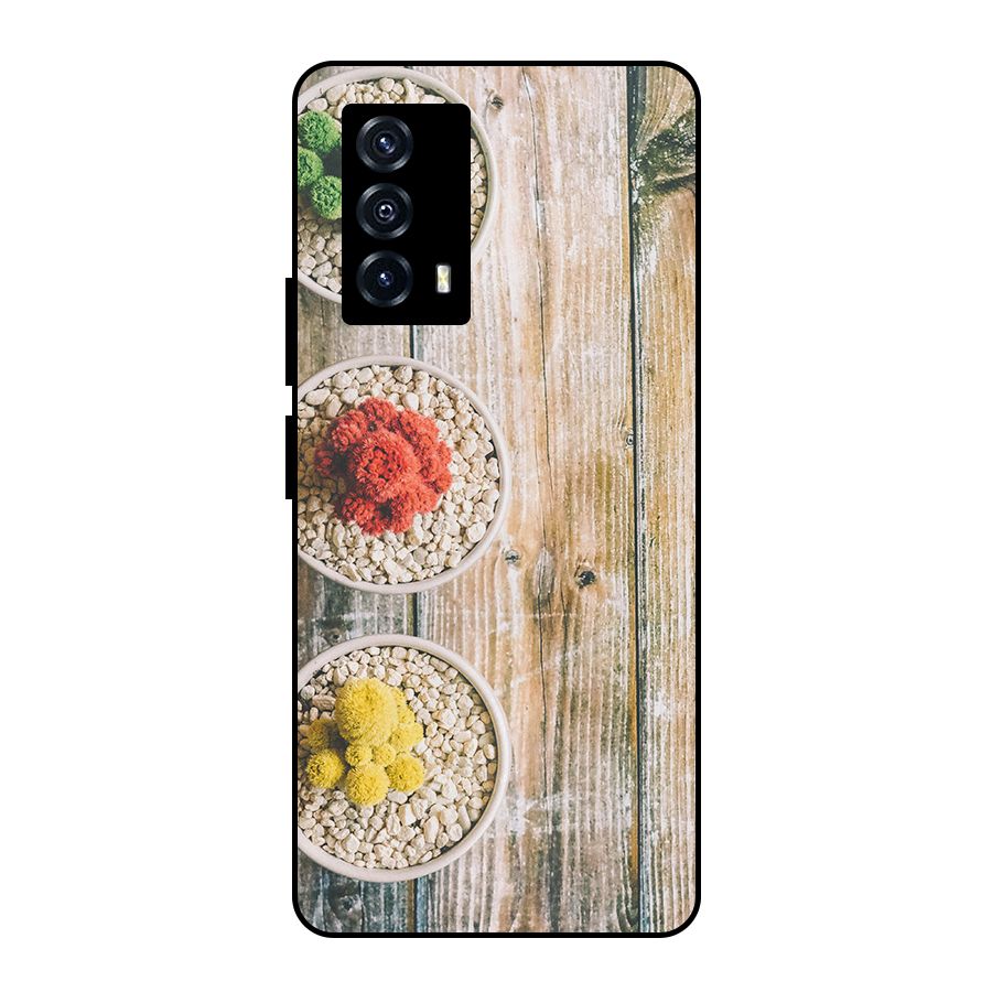 Cacti Decor Metal Back Case for iQOO Z5