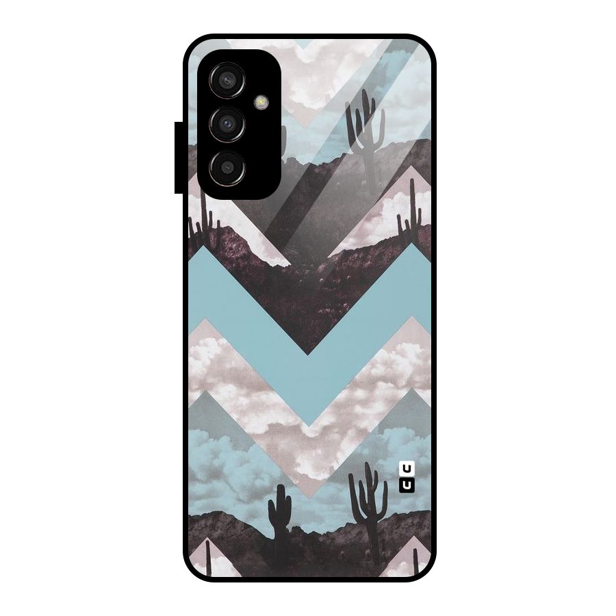 Cacutus Zig Zag Pattern Glass Back Case for Galaxy F13