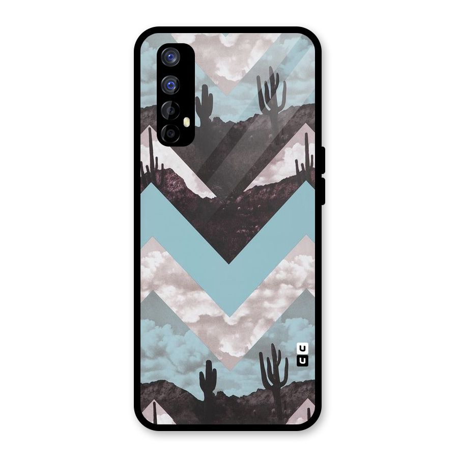 Cacutus Zig Zag Pattern Glass Back Case for Realme Narzo 20 Pro