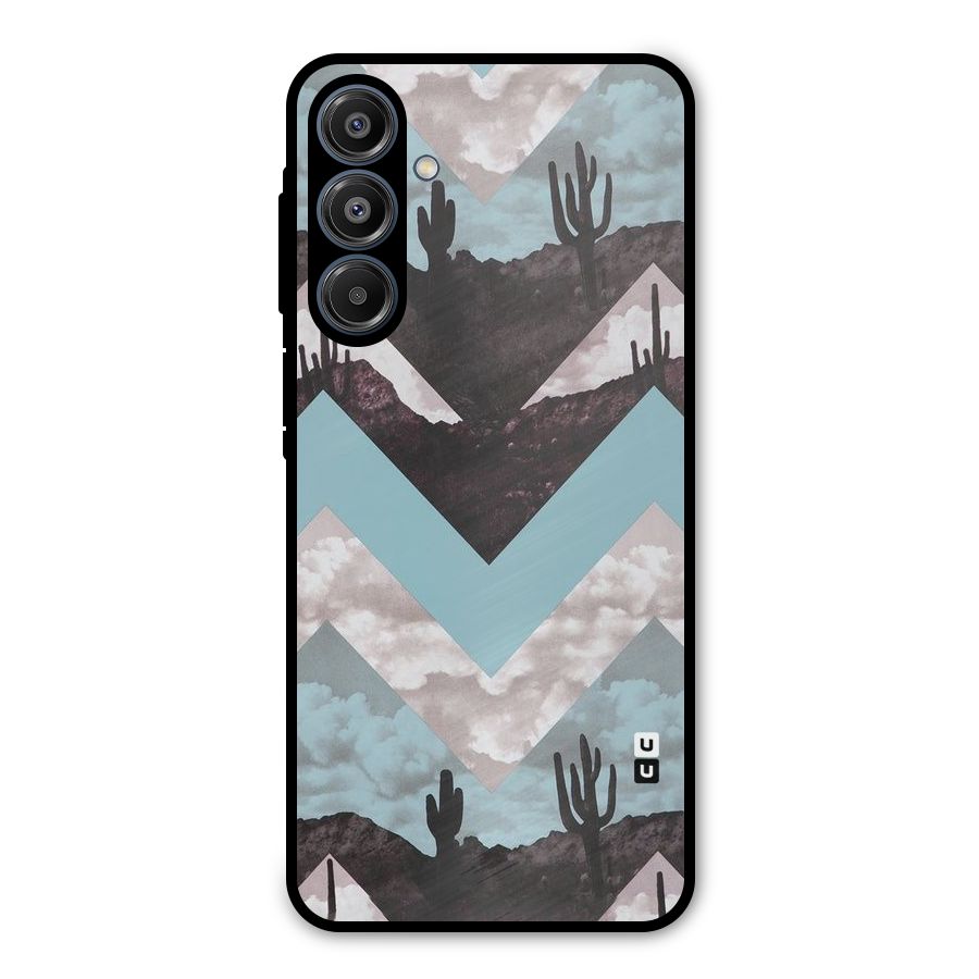 Cacutus Zig Zag Pattern Metal Back Case for Galaxy A16 5G