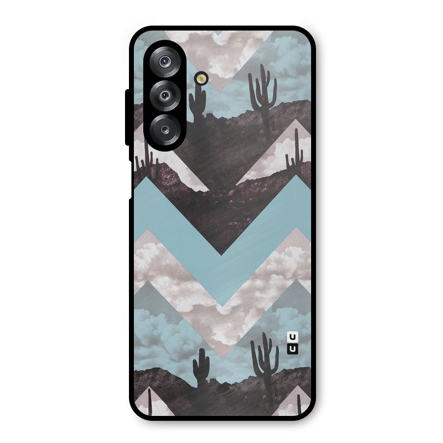 Cacutus Zig Zag Pattern Metal Back Case for Galaxy A26