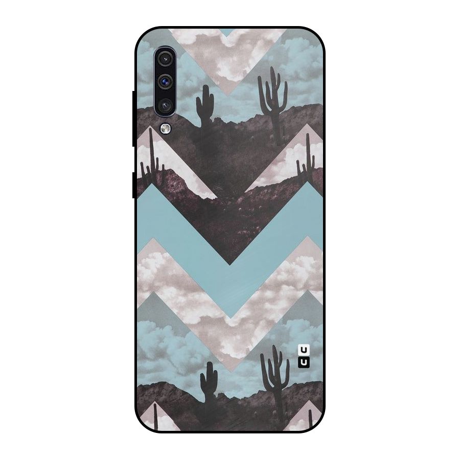 Cacutus Zig Zag Pattern Metal Back Case for Galaxy A30s
