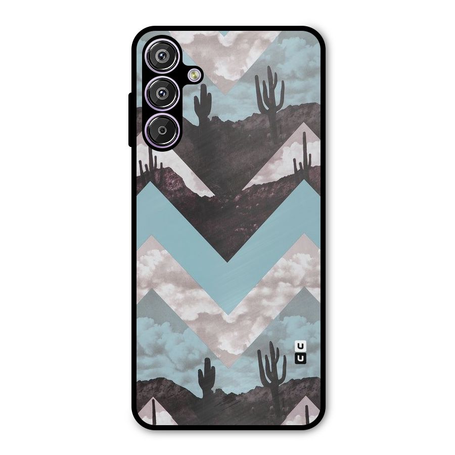 Cacutus Zig Zag Pattern Metal Back Case for Galaxy F15