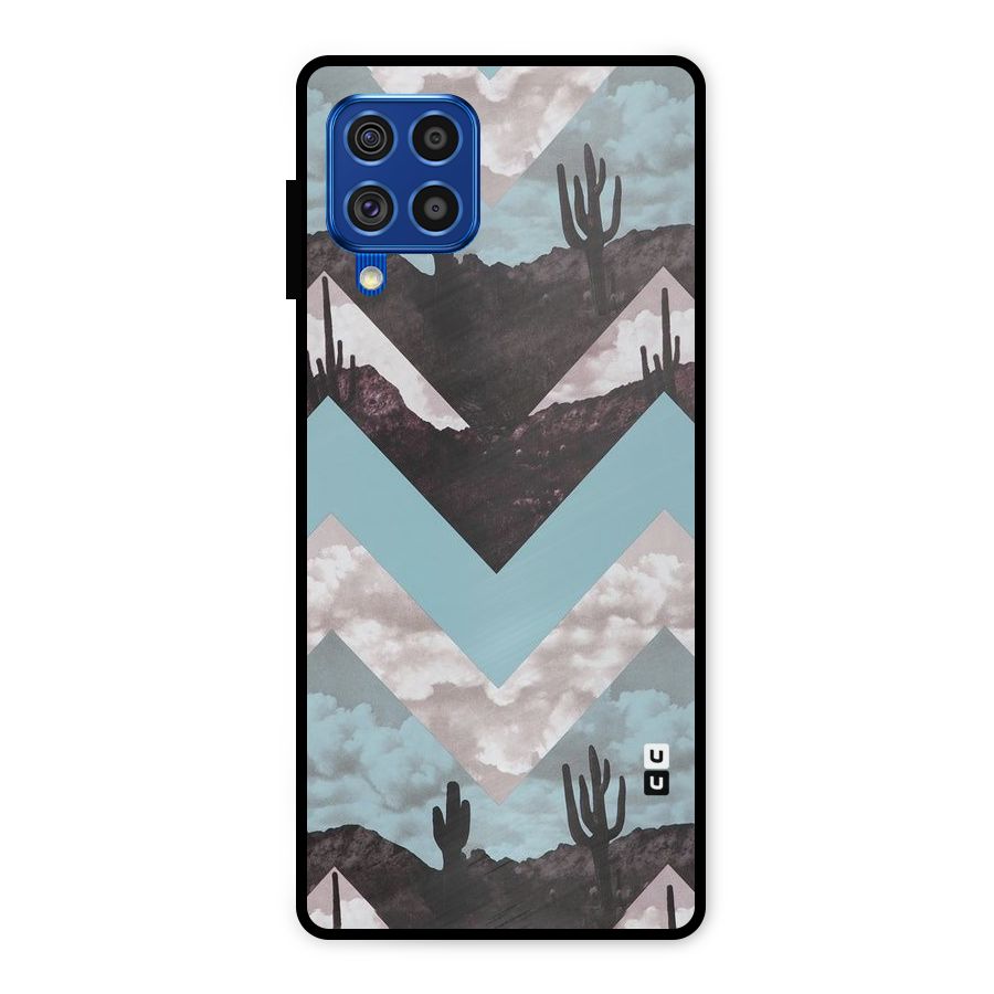 Cacutus Zig Zag Pattern Metal Back Case for Galaxy F62