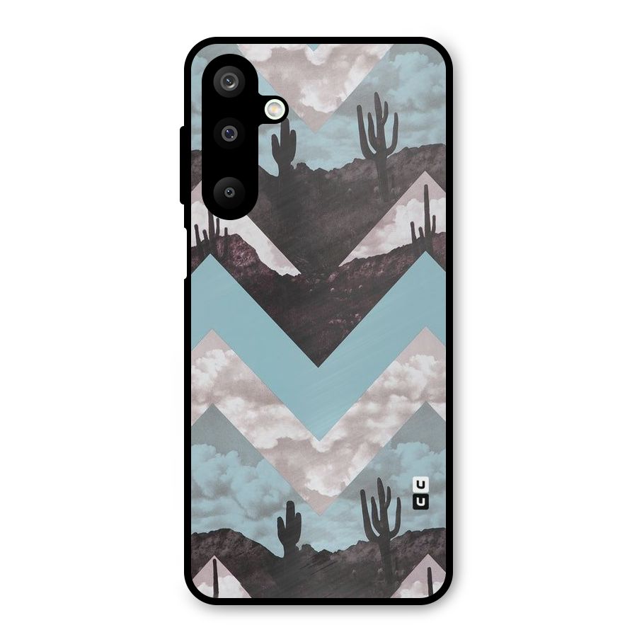 Cacutus Zig Zag Pattern Metal Back Case for Galaxy M16