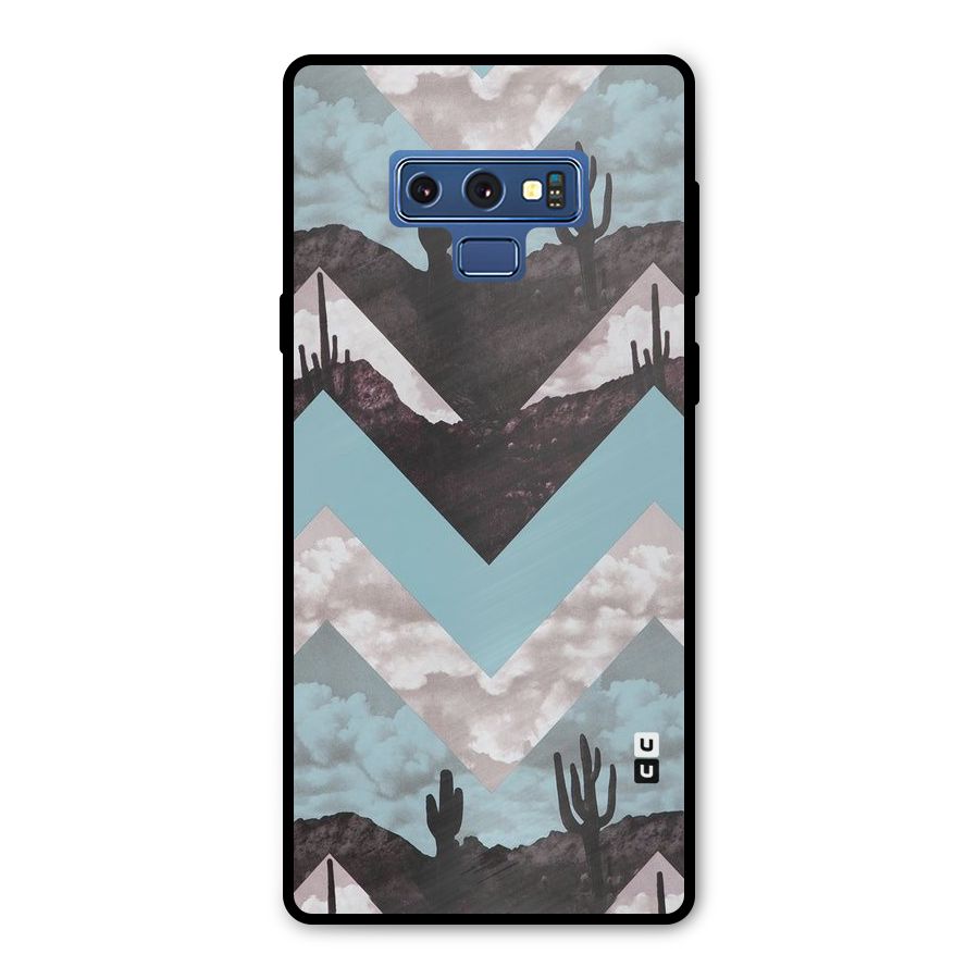 Cacutus Zig Zag Pattern Metal Back Case for Galaxy Note 9