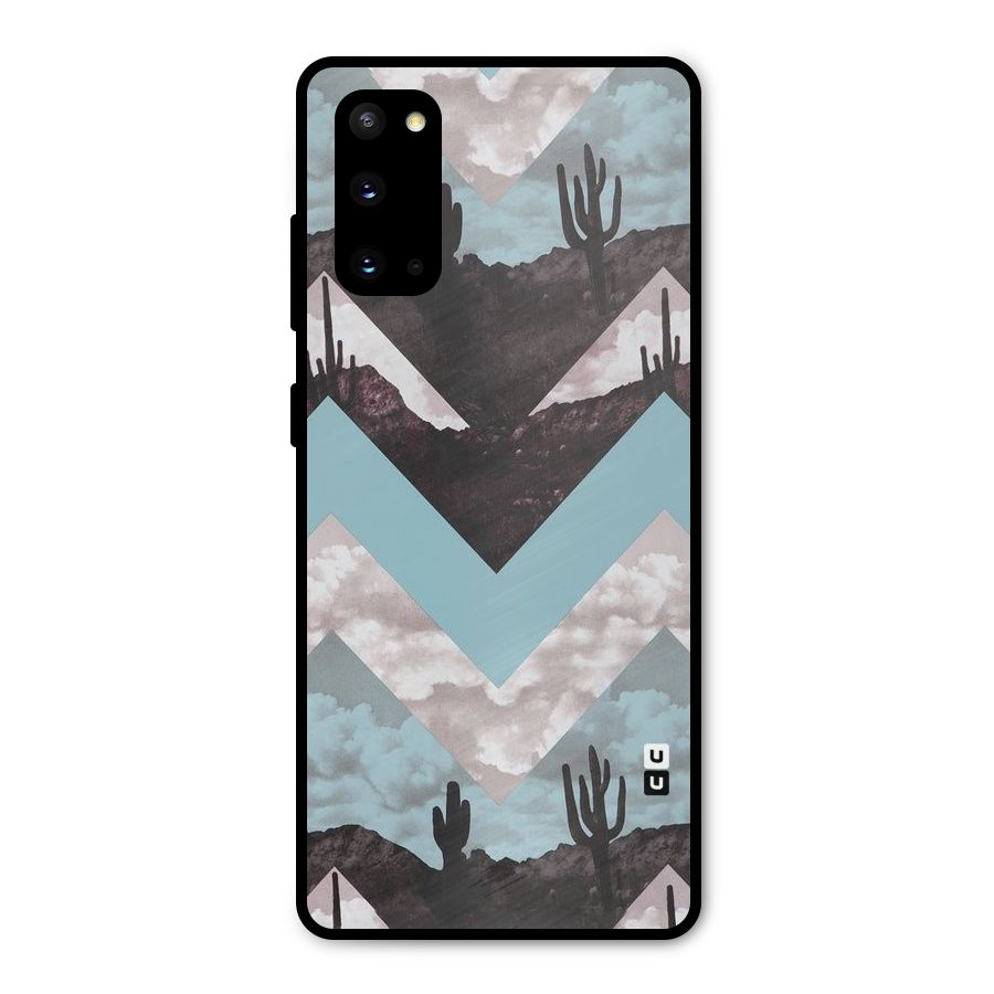 Cacutus Zig Zag Pattern Metal Back Case for Galaxy S20