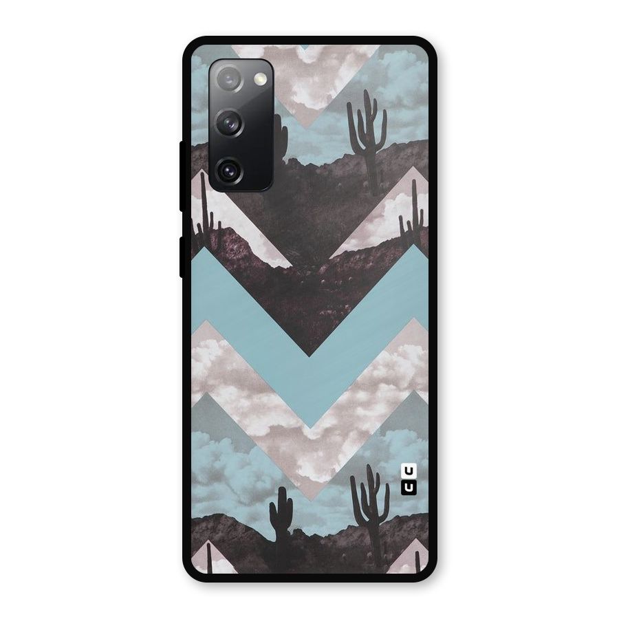 Cacutus Zig Zag Pattern Metal Back Case for Galaxy S20 FE
