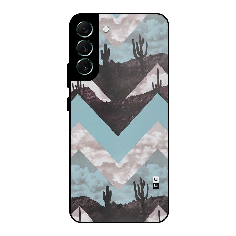 Cacutus Zig Zag Pattern Metal Back Case for Galaxy S22 Plus 5G
