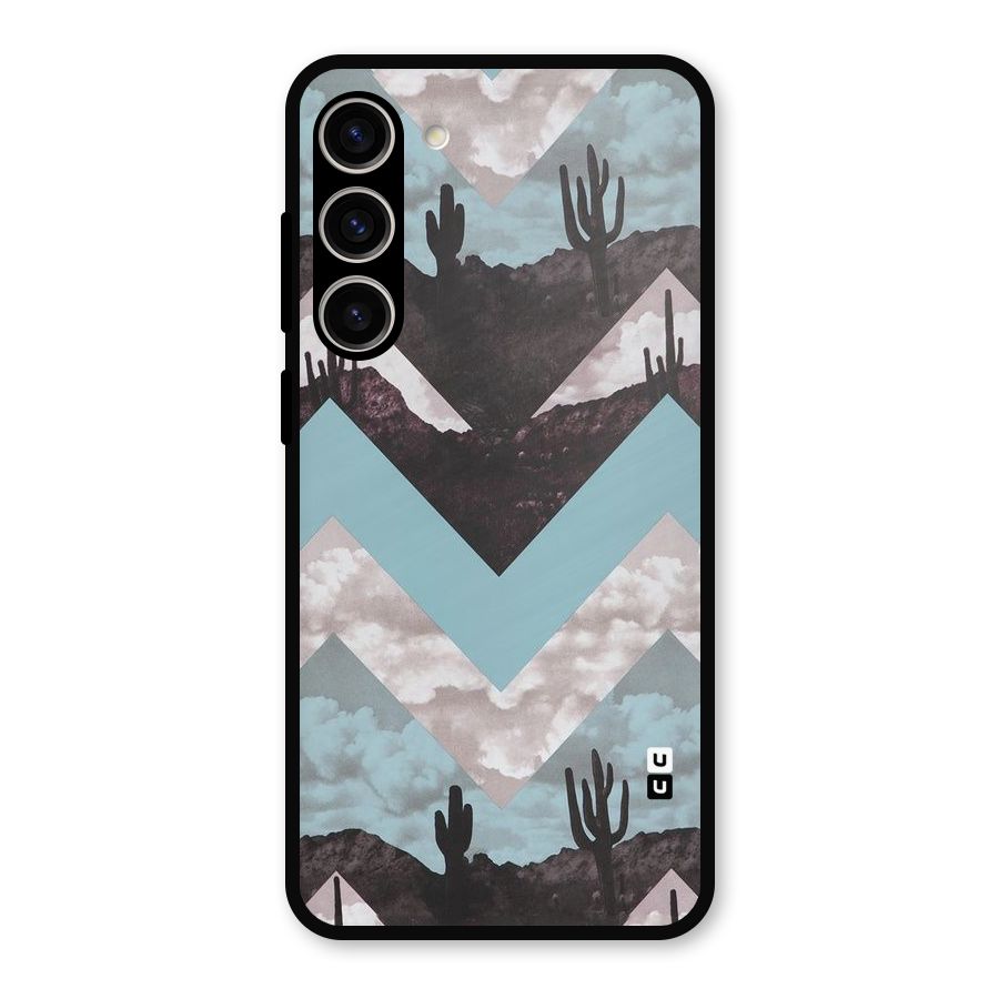 Cacutus Zig Zag Pattern Metal Back Case for Galaxy S23 Plus