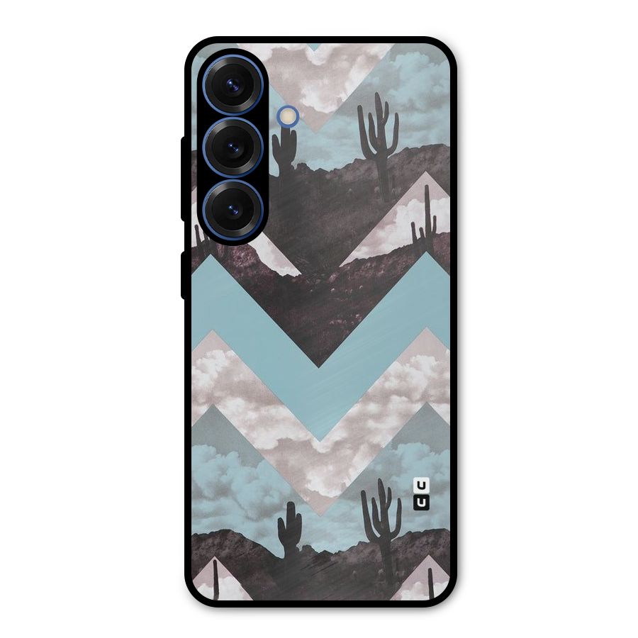 Cacutus Zig Zag Pattern Metal Back Case for Galaxy S25