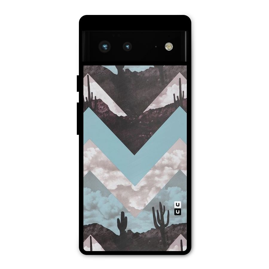 Cacutus Zig Zag Pattern Metal Back Case for Google Pixel 6